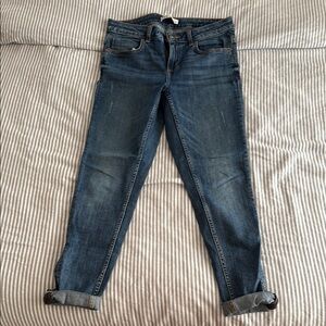 Zara Blue Skinny Jeans with Faded Vintage Look
